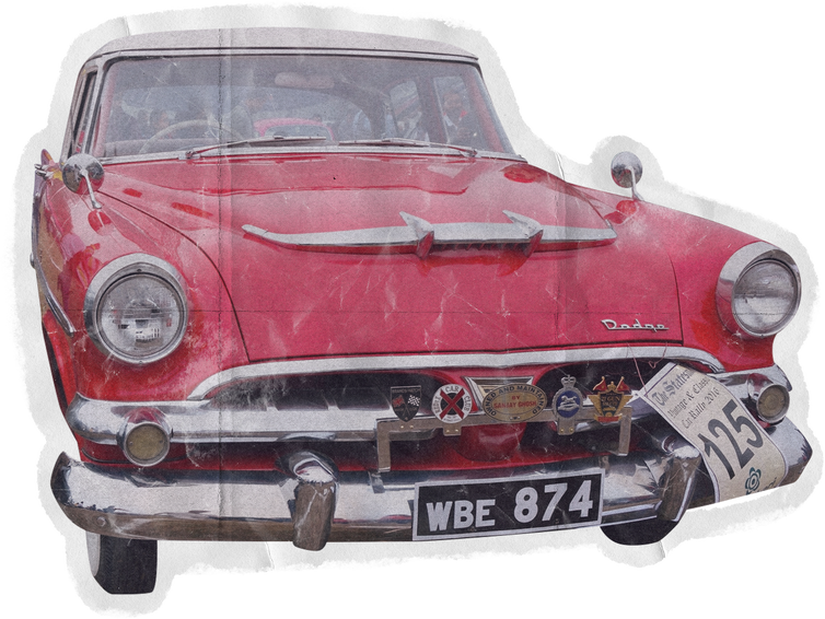 Vintage Car Cut Out