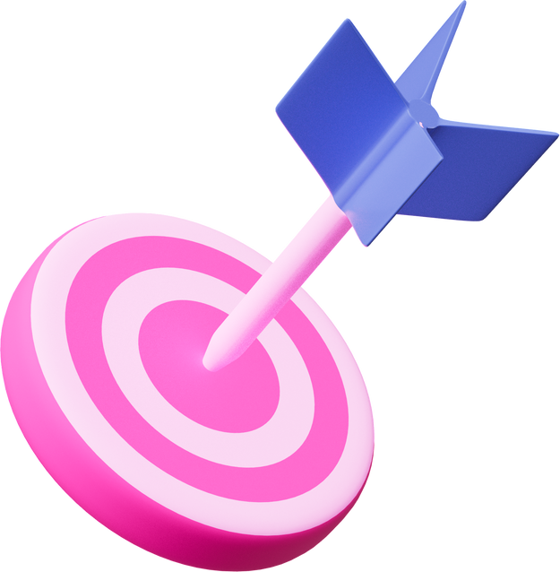 Bullseye Target 3D Icon Illustration